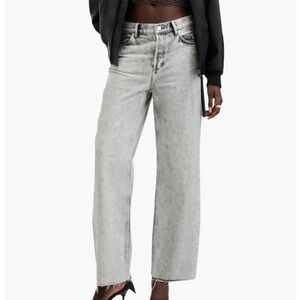 All Saints Wendel Raw Hem Ankle Straight Leg Jeans